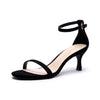 Summer Women Sandals Open Toe shoes Suede Round head 6.5 CM Women's thin heel Women Office Shoes