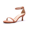 Summer Women Sandals Open Toe shoes Suede Round head 6.5 CM Women's thin heel Women Office Shoes