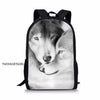 Twoheartsgirl Blue Wolf School Backpack for Teenage Boys Girls Children School Bag Set Student Book Bags Mochila Escolar