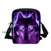 Twoheartsgirl Blue Wolf School Backpack for Teenage Boys Girls Children School Bag Set Student Book Bags Mochila Escolar