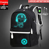 Children Backpack School Bags For Boy Girls Anime Luminous School Backpack Kids Waterproof Book Bag USB Charging SchoolBag Gift