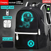 Children Backpack School Bags For Boy Girls Anime Luminous School Backpack Kids Waterproof Book Bag USB Charging SchoolBag Gift