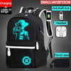 Children Backpack School Bags For Boy Girls Anime Luminous School Backpack Kids Waterproof Book Bag USB Charging SchoolBag Gift