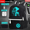 Children Backpack School Bags For Boy Girls Anime Luminous School Backpack Kids Waterproof Book Bag USB Charging SchoolBag Gift