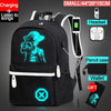 Children Backpack School Bags For Boy Girls Anime Luminous School Backpack Kids Waterproof Book Bag USB Charging SchoolBag Gift