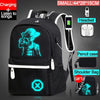 Children Backpack School Bags For Boy Girls Anime Luminous School Backpack Kids Waterproof Book Bag USB Charging SchoolBag Gift