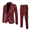 2 Piece( Jacket+pant ) Set Men's Business Groomsman Suit Blazers Jacket Pants Vest Sets Male Fashion Slim Suits Wedding Party