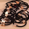 10 Pcs New Korean Fashion Women Hair Accessories Cute Black Elastic Hair Bands Girl Hairband Hair Rope Gum Rubber Band