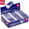 10PCS DELI eraser 7536 2B eraser clean without leaving any trace wholesale student supplies eraser