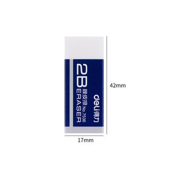 10PCS DELI eraser 7536 2B eraser clean without leaving any trace wholesale student supplies eraser