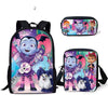 HaoYun Children's School Backpack Vampirina Print Pattern School Book Bags Cartoon Arts Girl Design 3PCs Set Students Bags