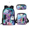 HaoYun Children's School Backpack Vampirina Print Pattern School Book Bags Cartoon Arts Girl Design 3PCs Set Students Bags