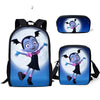 HaoYun Children's School Backpack Vampirina Print Pattern School Book Bags Cartoon Arts Girl Design 3PCs Set Students Bags