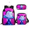 HaoYun Children's School Backpack Vampirina Print Pattern School Book Bags Cartoon Arts Girl Design 3PCs Set Students Bags