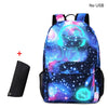 DIOMO Cool Luminous School Bags for Boys and Girls Backpack with USB Charging Anime Backpack For Teenager Girls Anti-theft