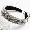 CN Baroque Full Crystal Hair Bands For Women Lady Luxury Shiny Padded Diamond Headband Hair Hoop Fashion Hair Accessories