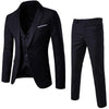 3Pcs/Set Luxury Plus Size Men Suit Set Formal Blazer +Vest +Pants Suits Sets Oversize For Men's Wedding Office Business Suit Set