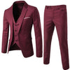 3Pcs/Set Luxury Plus Size Men Suit Set Formal Blazer +Vest +Pants Suits Sets Oversize For Men's Wedding Office Business Suit Set