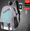 New Student School Bag Backpack Anime Luminous For Boy girls Daypack Multifunction USB Charging Port and Lock School Bag Black