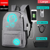 New Student School Bag Backpack Anime Luminous For Boy girls Daypack Multifunction USB Charging Port and Lock School Bag Black