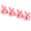 4pcs/bag Winder Wrap Cord Cable Storage Desk Set Rabbit Shaped Wire Clip Organizer Space Saving Desk Accessories Office Supplie