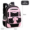 DIOMO 6-12 Year Old child's School Bag Set for Girl Fashion Dot Cute Bow School Backpack Starting School The Best Gift for Girl