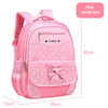 DIOMO 6-12 Year Old child's School Bag Set for Girl Fashion Dot Cute Bow School Backpack Starting School The Best Gift for Girl