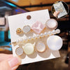 3-5Pcs/Set Fashion Pearls Acetate Geometric Hair Clips For Women Girls Headband Sweet Hairpins Barrettes Hair Accessories Set