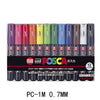 UNI POSCA Marker Pen Set POP Poster Advertising Graffiti Pen PC-1M PC-3M PC-5M PC-8K PC-17K Round Head Oily Paint Pen