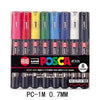 UNI POSCA Marker Pen Set POP Poster Advertising Graffiti Pen PC-1M PC-3M PC-5M PC-8K PC-17K Round Head Oily Paint Pen