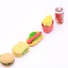 Wholesale! Cute Kawaii Cake Hamburger Food Drink Coke Eraser Set Stationery School Office Erase Supplies Fruit Kids Gift