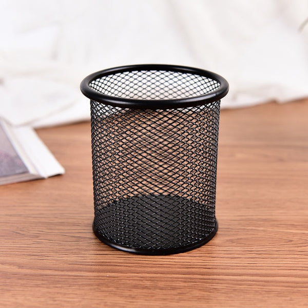 Black Metal Mesh Pen Stand Pencil Stationery Holder Desk Organizer  Stand for Pens Office Storage Accessories