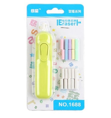 Battery Operated Eraser Electric Automatic School Supplies Leather Stationery Child Day Gift Material Escolar