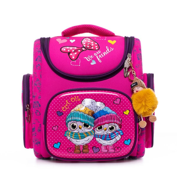 Waterproof Children School Bags Orthopedic Backpack Primary Girls Satchels Cartoon Panda Rabbit Print Schoolbag Mochila Infantil