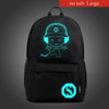 New Student School Bag Backpack Anime Luminous For Boy girls Daypack Multifunction USB Charging Port and Lock School Bag Black