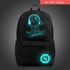 New Student School Bag Backpack Anime Luminous For Boy girls Daypack Multifunction USB Charging Port and Lock School Bag Black