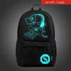 New Student School Bag Backpack Anime Luminous For Boy girls Daypack Multifunction USB Charging Port and Lock School Bag Black