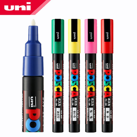 1pcs UNI Marker Marker PC-3M (POSCA) POP Poster Advertisement Water Resistant Office Student Painting Anime Hand-painted