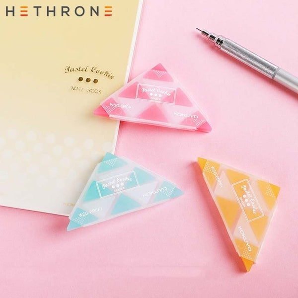 Hethrone 1PC Triangle Rubber Erasers Durable Flexible Pencil Eraser Students gomas de borrar Creative DIY kawaii Erasers for kid