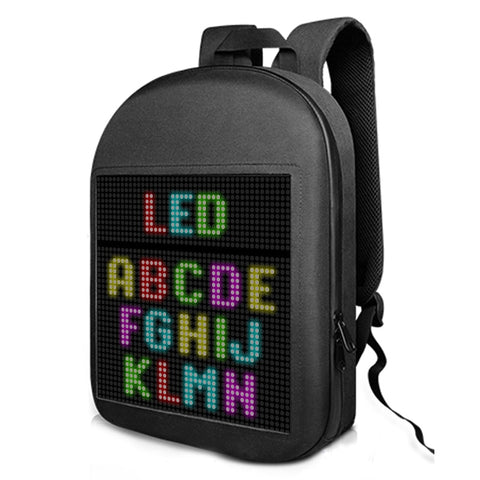 LED Display Screen Dynamic Backpack Walking Advertising Light Bag Wireless Wifi APP Control Outdoor Backpacks Mochilas Men Women