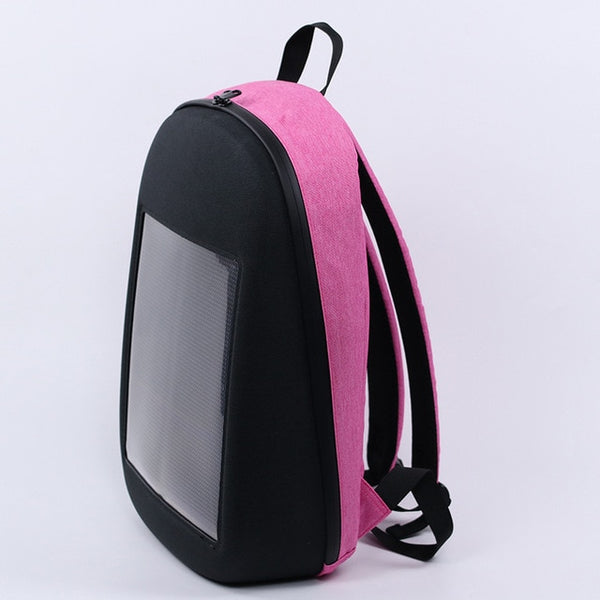 LED Display Screen Dynamic Backpack Walking Advertising Light Bag Wireless Wifi APP Control Outdoor Backpacks Mochilas Men Women