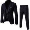 3Pcs/Set Luxury Plus Size Men Suit Set Formal Blazer+Vest+Pants Suits Sets Asian Size For Men's Wedding Office Business Suit Set