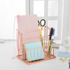 Iron Art Storage Basket rose gold office Artifact Desk Organizer Office Accessories Pen Holder Desk Accessories Office Organizer