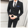 ( Jacket + Vest + Pants ) 2019 New Men's Fashion Boutique Plaid Wedding Dress Suit Three-piece Male Formal Business Casual Suits