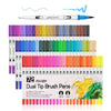 UP to 120 Colors Felt Tip Pens Colouring Pens for Adults Pack Watercolour Brush Pens Include 2mm Brush tip and 0.4mm fine tip