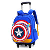 New Primary School Trolley Bags Captain America Children Anime Backpack Schoolbag Child With Wheels ;School Bags With Trolley