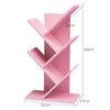 Wood Bookshelf Desktop Book Storage Box Multilayer Books Organizer Desktop Bookends Desk Accessories School Office Supplies Pink