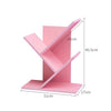 Wood Bookshelf Desktop Book Storage Box Multilayer Books Organizer Desktop Bookends Desk Accessories School Office Supplies Pink