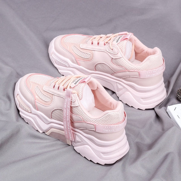 The new spring 2020 fashion women's shoes sneakers show high running shoes platform comfortable breathable trend