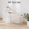 Japan Desk Storage Organizer Box Frosted Transparent Free Combination Cosmetic Make Up Box Multifunction Table Accessories